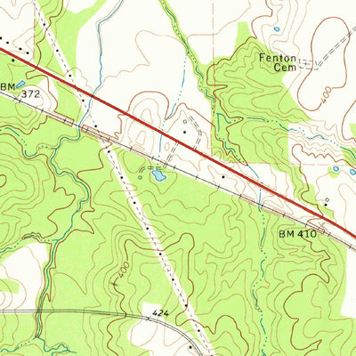 United States Geological Survey Cushing, TX (1973, 24000-Scale) digital map