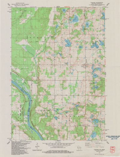 United States Geological Survey Cushing, WI-MN (1983, 24000-Scale) digital map