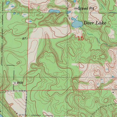 United States Geological Survey Cushing, WI-MN (1983, 24000-Scale) digital map