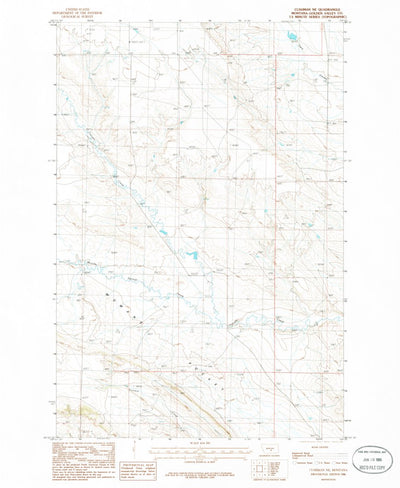 United States Geological Survey Cushman NE, MT (1986, 24000-Scale) digital map