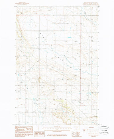 United States Geological Survey Cushman NW, MT (1986, 24000-Scale) digital map