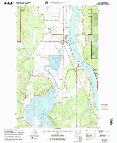 United States Geological Survey Cusick, WA (1992, 24000-Scale) digital map