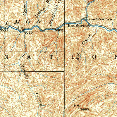 United States Geological Survey Custer, ID (1919, 125000-Scale) digital map