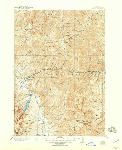 United States Geological Survey Custer, ID (1922, 125000-Scale) digital map