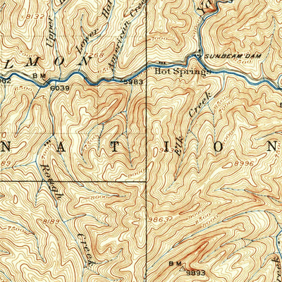 United States Geological Survey Custer, ID (1922, 125000-Scale) digital map