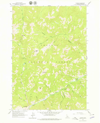United States Geological Survey Custer, ID (1963, 24000-Scale) digital map