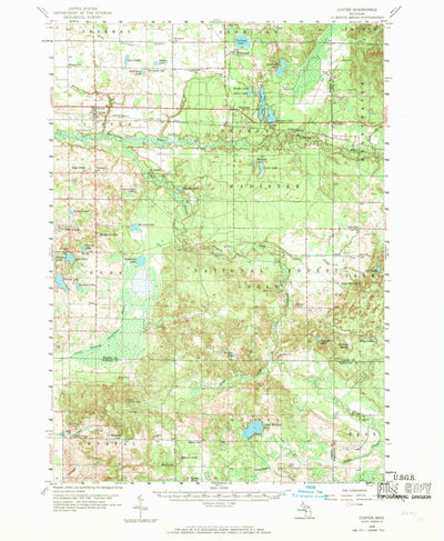 United States Geological Survey Custer, MI (1959, 62500-Scale) digital map