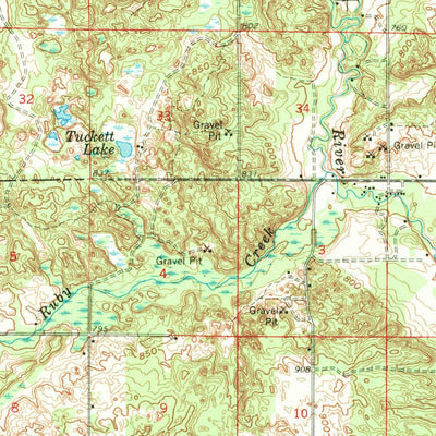 United States Geological Survey Custer, MI (1959, 62500-Scale) digital map