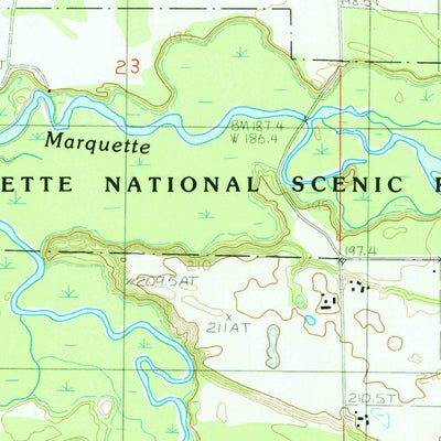 United States Geological Survey Custer, MI (1987, 24000-Scale) digital map
