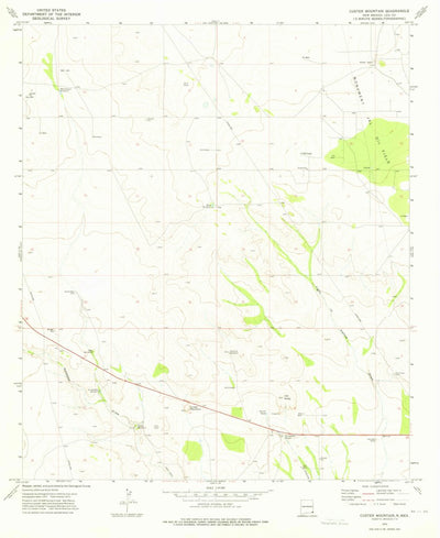 United States Geological Survey Custer Mountain, NM (1973, 24000-Scale) digital map