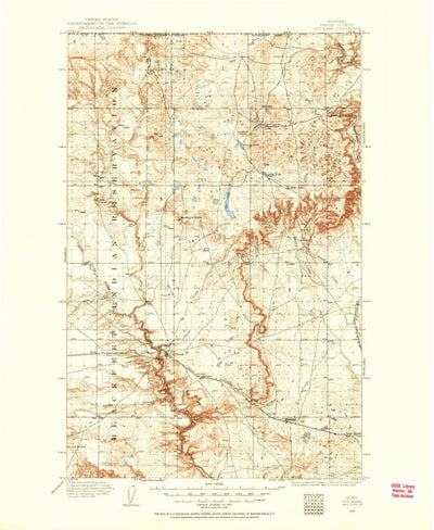 United States Geological Survey Cut Bank, MT (1909, 125000-Scale) digital map