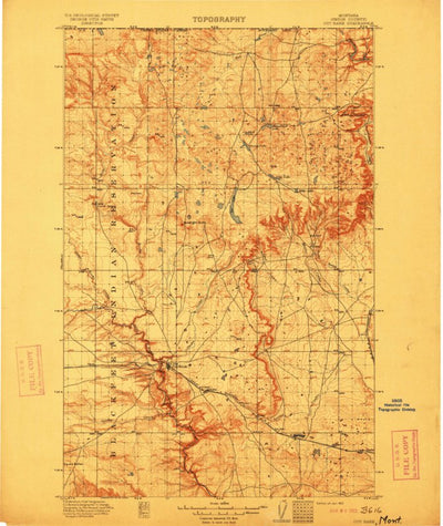 United States Geological Survey Cut Bank, MT (1912, 125000-Scale) digital map