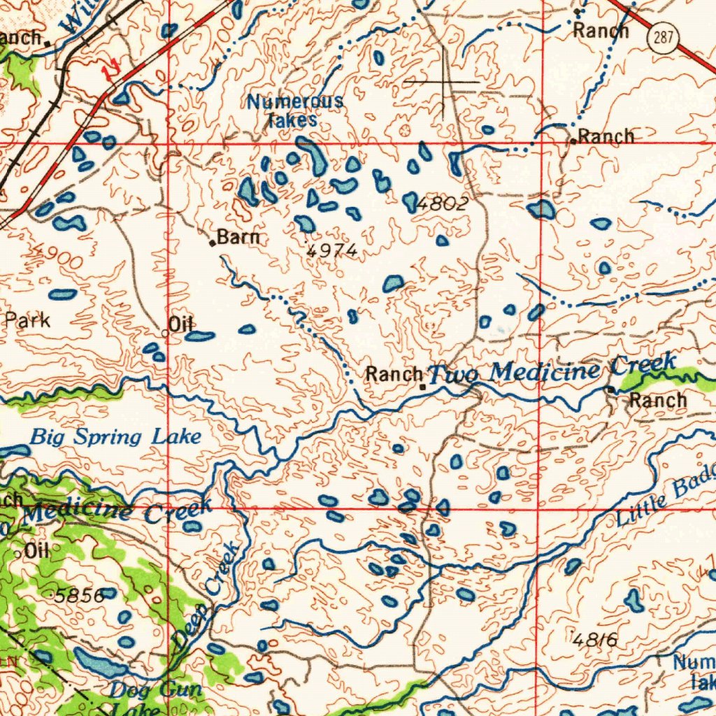 Cut Bank, MT (1964, 250000-Scale) Map by United States Geological