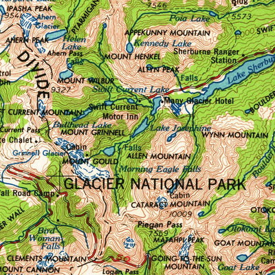 United States Geological Survey Cut Bank, MT (1964, 250000-Scale) digital map
