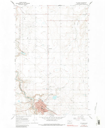 United States Geological Survey Cut Bank, MT (1966, 24000-Scale) digital map