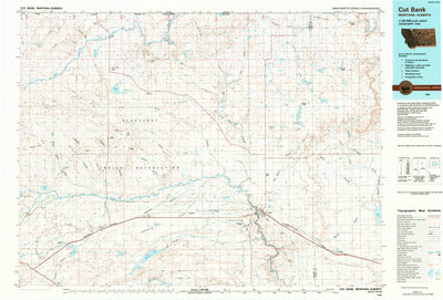 United States Geological Survey Cut Bank, MT (1984, 100000-Scale) digital map