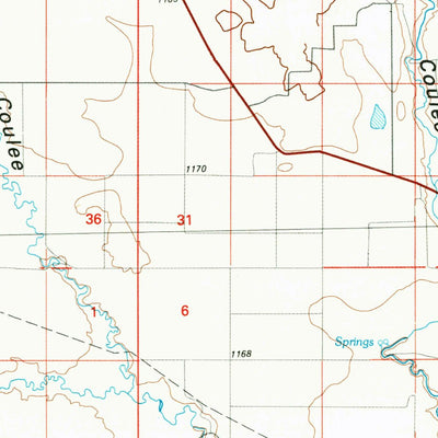 United States Geological Survey Cut Bank, MT (1984, 100000-Scale) digital map