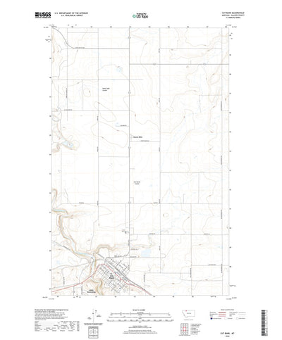 United States Geological Survey Cut Bank, MT (2020, 24000-Scale) digital map