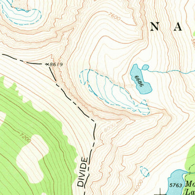 United States Geological Survey Cut Bank Pass, MT (1968, 24000-Scale) digital map