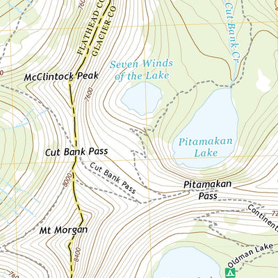 United States Geological Survey Cut Bank Pass, MT (2020, 24000-Scale) digital map