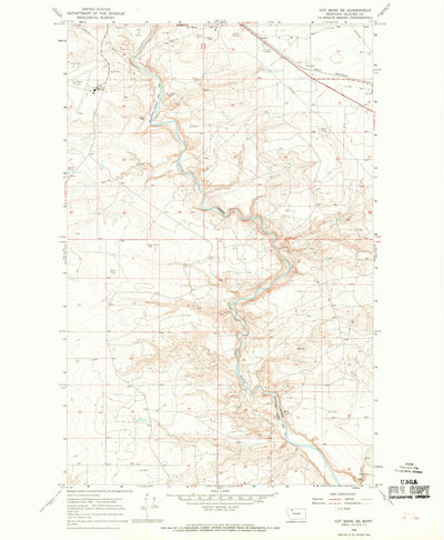 United States Geological Survey Cut Bank SE, MT (1966, 24000-Scale) digital map