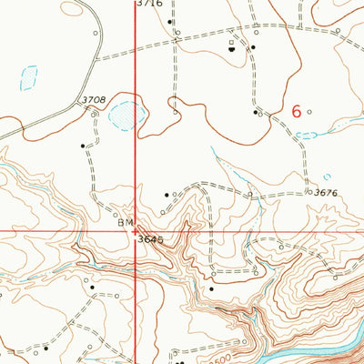 United States Geological Survey Cut Bank SE, MT (1966, 24000-Scale) digital map