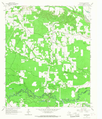United States Geological Survey Cuthand, TX (1964, 24000-Scale) digital map