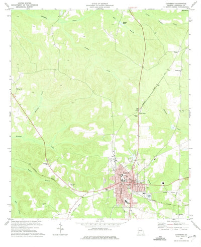 United States Geological Survey Cuthbert, GA (1972, 24000-Scale) digital map