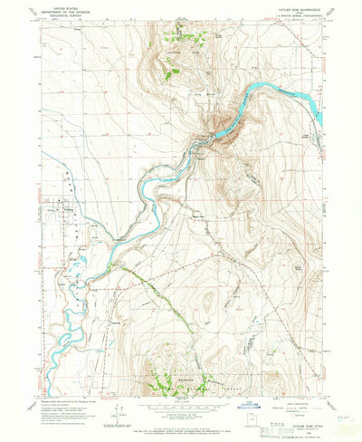 United States Geological Survey Cutler Dam, UT (1964, 24000-Scale) digital map