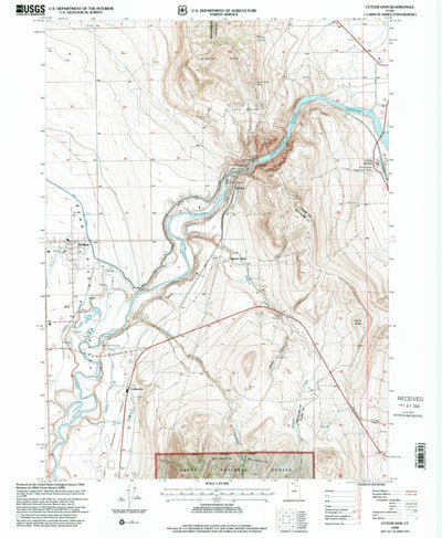 United States Geological Survey Cutler Dam, UT (1998, 24000-Scale) digital map