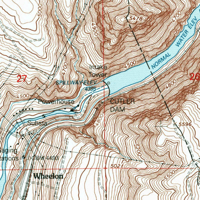 United States Geological Survey Cutler Dam, UT (1998, 24000-Scale) digital map
