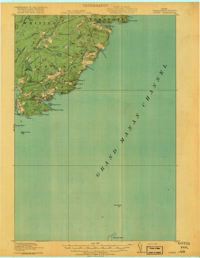 United States Geological Survey Cutler, ME (1918, 62500-Scale) digital map
