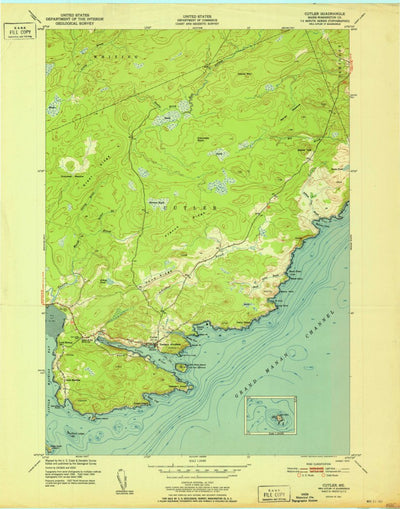 United States Geological Survey Cutler, ME (1951, 24000-Scale) digital map