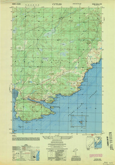 United States Geological Survey Cutler, ME (1953, 25000-Scale) digital map