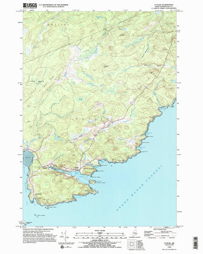 United States Geological Survey Cutler, ME (1993, 24000-Scale) digital map