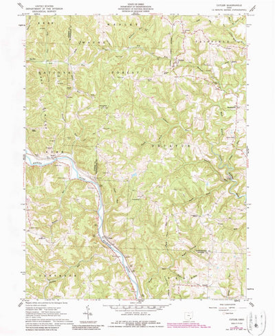 United States Geological Survey Cutler, OH (1961, 24000-Scale) digital map