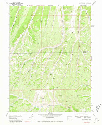 United States Geological Survey Cutoff Gulch, CO (1971, 24000-Scale) digital map