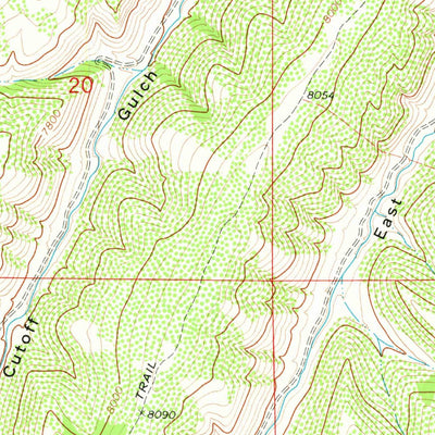 United States Geological Survey Cutoff Gulch, CO (1971, 24000-Scale) digital map