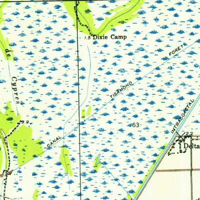 United States Geological Survey Cutoff, LA (1939, 62500-Scale) digital map