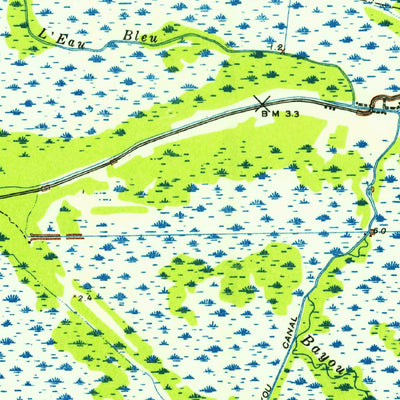United States Geological Survey Cutoff, LA (1939, 62500-Scale) digital map