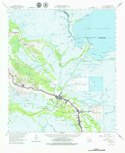 United States Geological Survey Cutoff, LA (1963, 62500-Scale) digital map