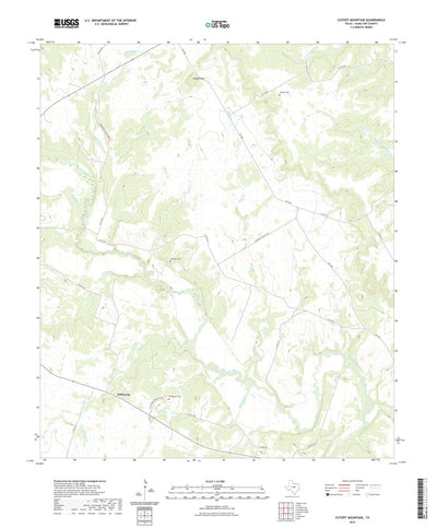 United States Geological Survey Cutoff Mountain, TX (2022, 24000-Scale) digital map