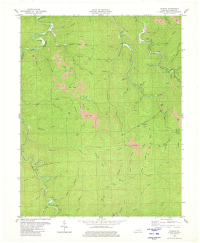 United States Geological Survey Cutshin, KY (1980, 24000-Scale) digital map