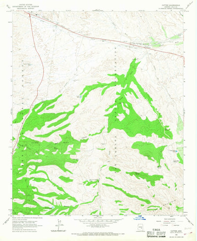 United States Geological Survey Cutter, AZ (1966, 24000-Scale) digital map