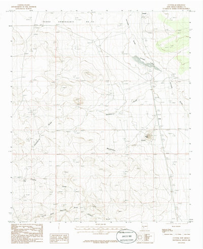 United States Geological Survey Cutter, NM (1985, 24000-Scale) digital map