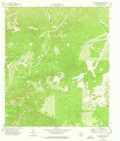 United States Geological Survey Cutting Pen Draw, TX (1974, 24000-Scale) digital map