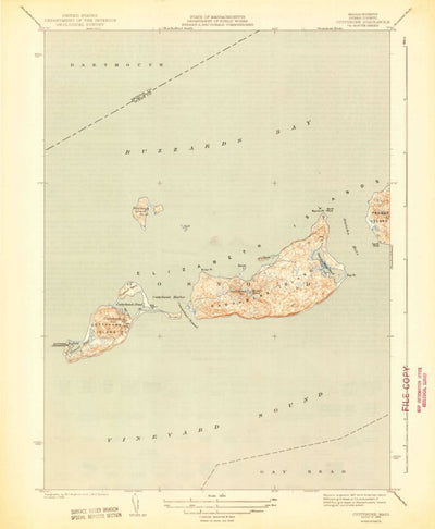 United States Geological Survey Cuttyhunk, MA (1944, 31680-Scale) digital map