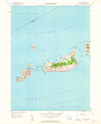 United States Geological Survey Cuttyhunk, MA (1951, 24000-Scale) digital map