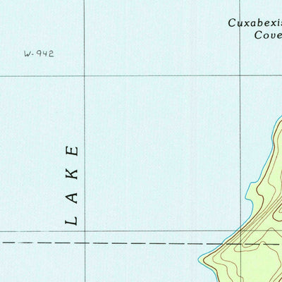 United States Geological Survey Cuxabexis Lake, ME (1988, 24000-Scale) digital map
