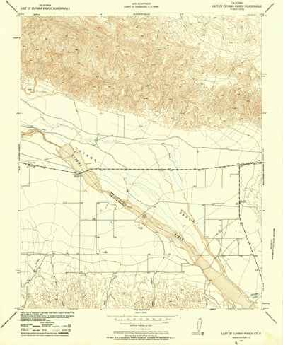 United States Geological Survey Cuyama, CA (1942, 24000-Scale) digital map